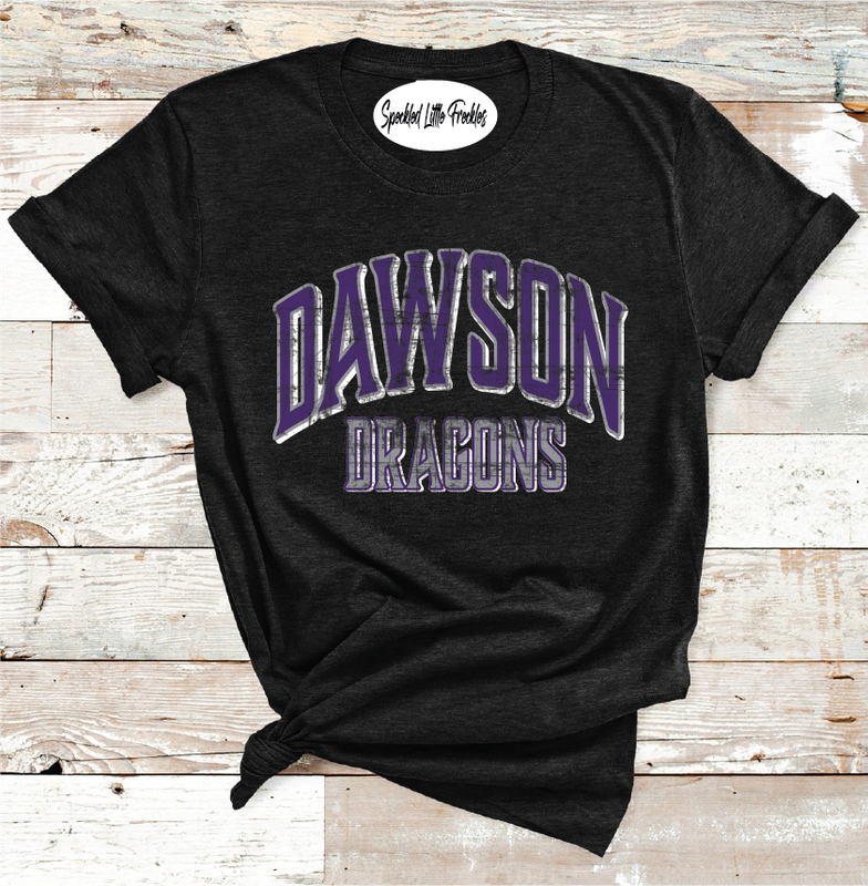 2025 DAWSON DRAGONS SCHOOL COLORS  (HEATHER BLACK)