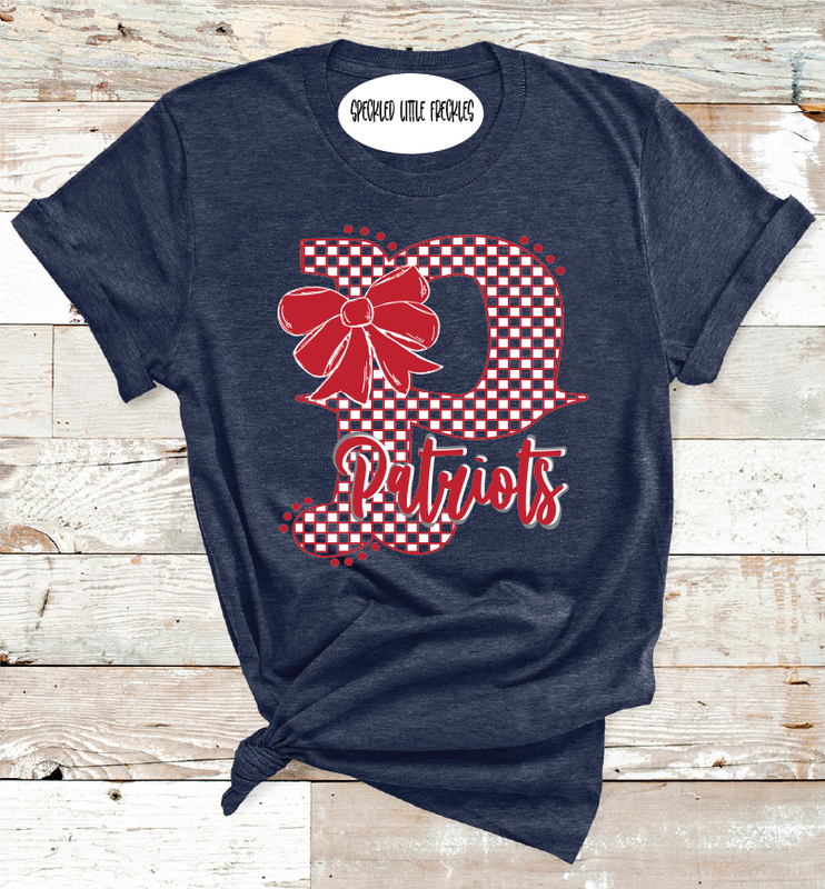 2025 LUBBOCK COOPER PATRIOTS BOW LETTER   (HEATHER NAVY)