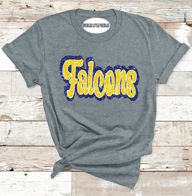 2025 VERIBEST FALCONS FAUX GLITTER  (DARK GRAY)