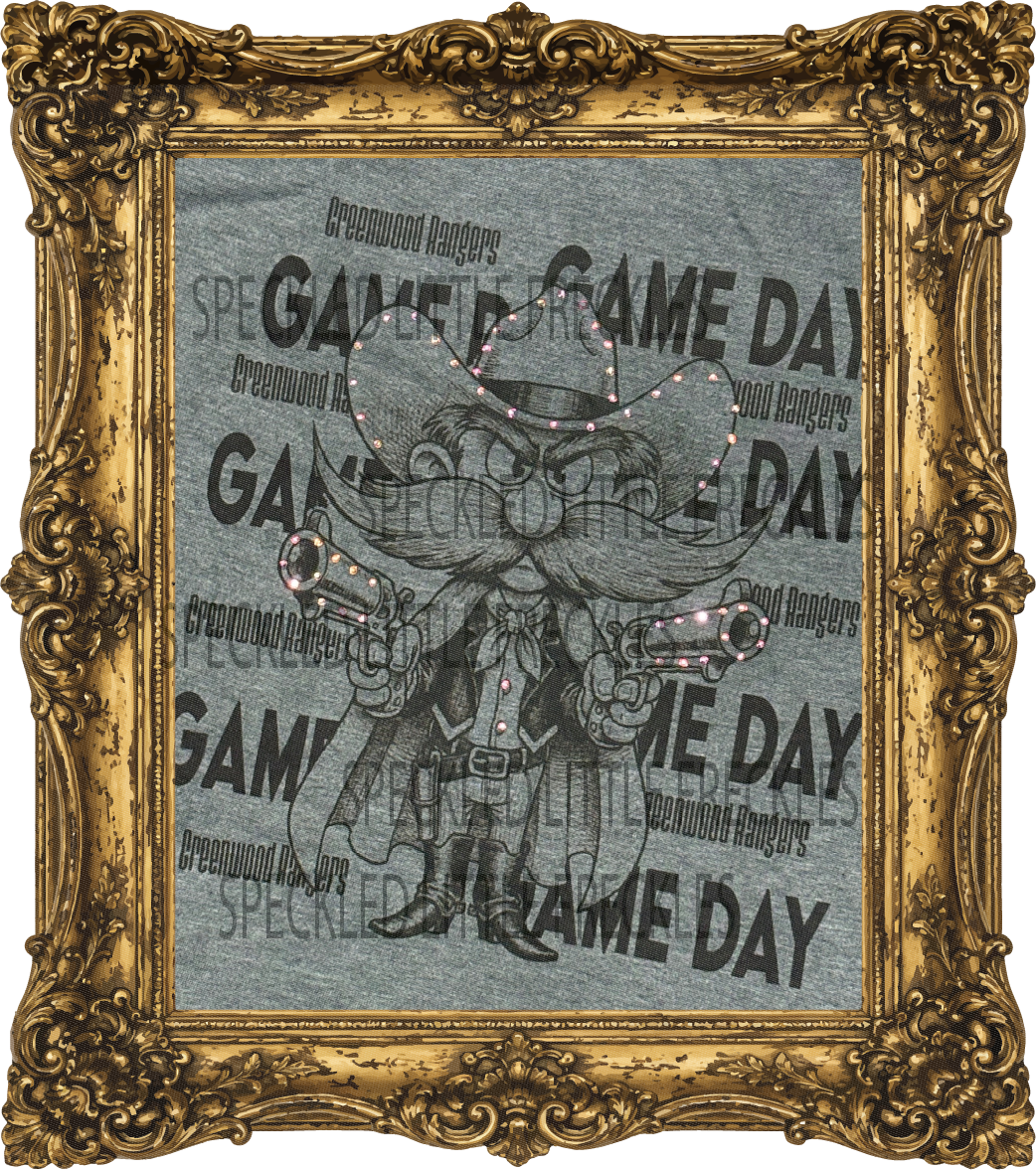 2026 GREENWOOD BLACK MASCOT GAME DAY (DARK GRAY)