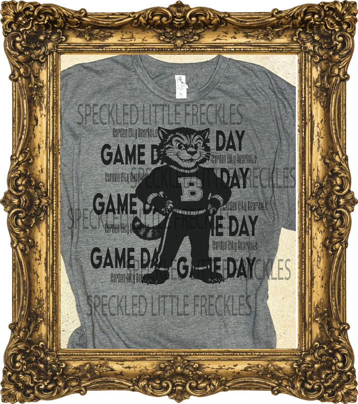 2026 GARDEN CITY BLACK MASCOT GAME DAY (DARK GRAY)