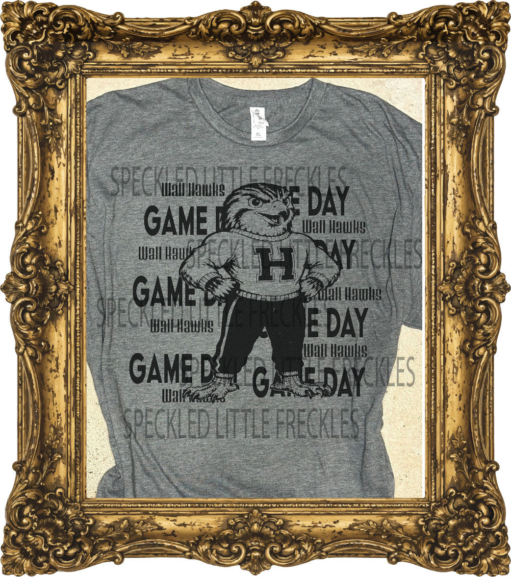 2026  WALL BLACK MASCOT GAME DAY (DARK GRAY)