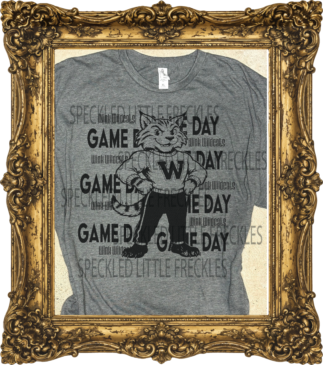 2026 WINK BLACK MASCOT GAME DAY (DARK GRAY)
