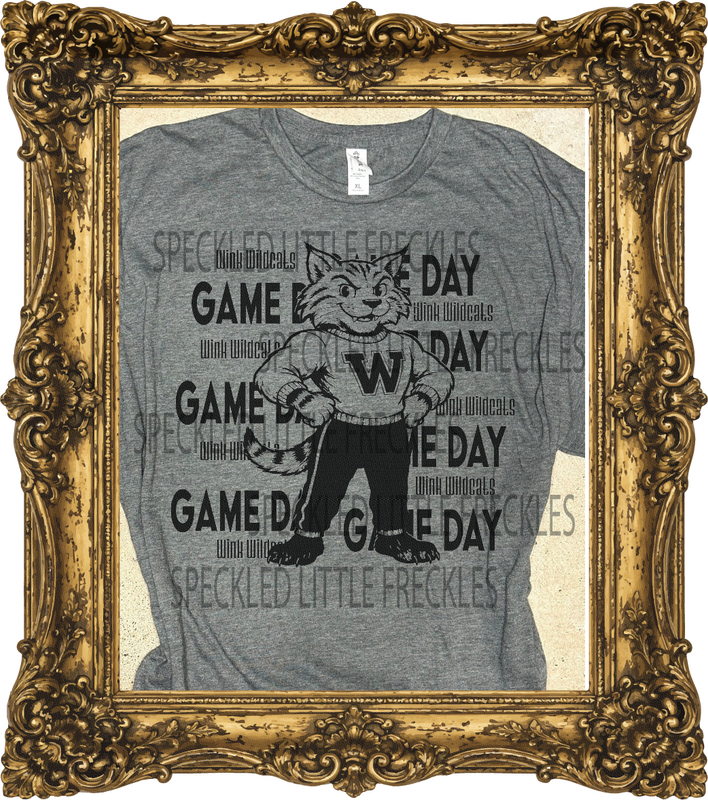 2026 WINK BLACK MASCOT GAME DAY (DARK GRAY)