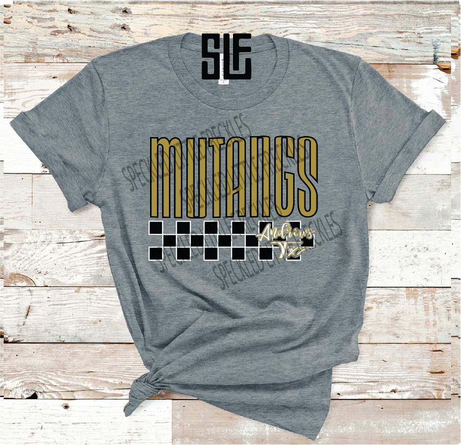 2026 ANDREWS CHECKERED MASCOT (DARK GRAY)