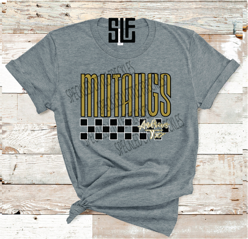 2026 ANDREWS CHECKERED MASCOT (DARK GRAY)