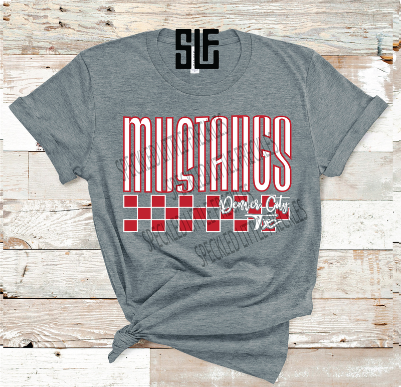 2026 DENVER CITY CHECKERED MASCOT (DARK GRAY)