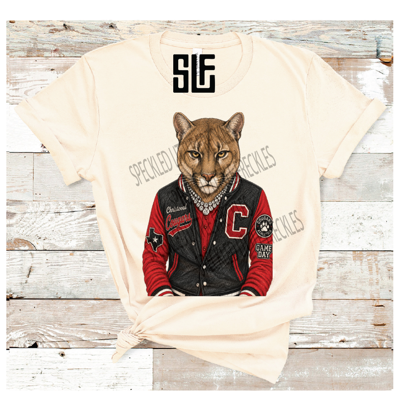 2026 CHRISTOVAL COUGARS VARSITY MASCOT (CREAM)