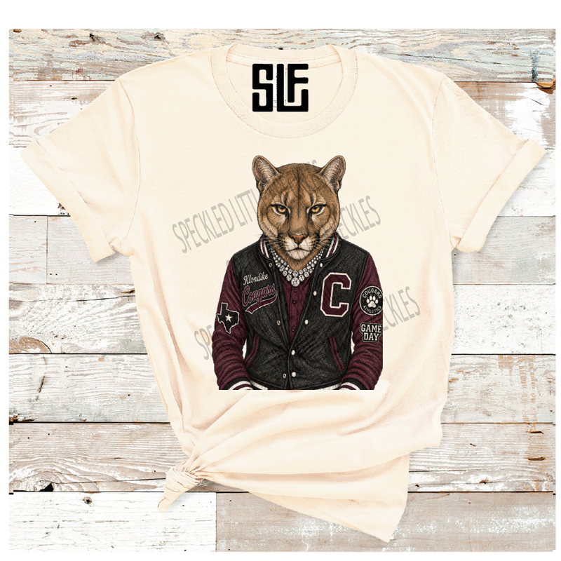 2026 KLONDIKE COUGARS VARSITY MASCOT (CREAM)