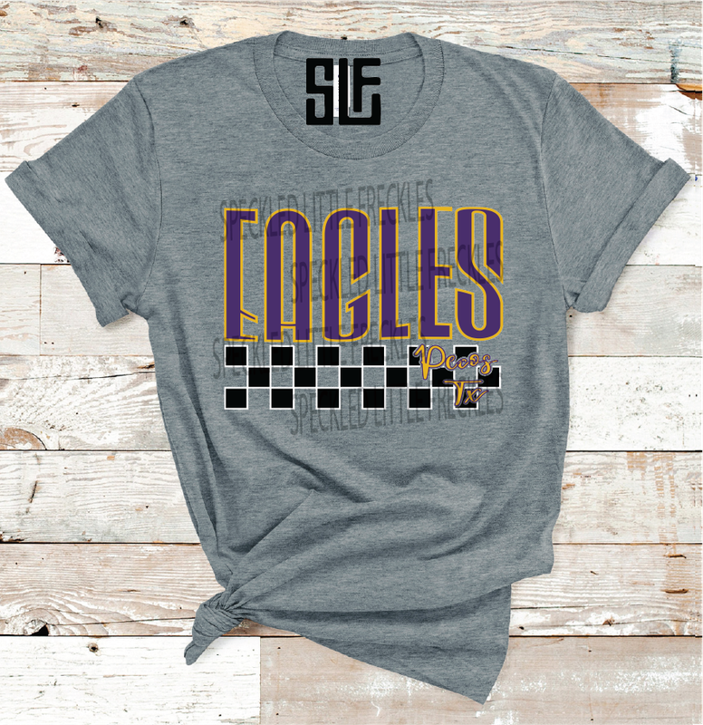 2026 PECOS CHECKERED MASCOT (DARK GRAY)