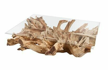 Teak Root Leaf Coffee Table  100cm X 100cm - C6