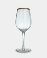 Gold Rim 8 x 8 x 24cm Wine Glass