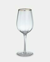 Gold Rim 8 x 8 x 24cm Wine Glass