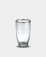 Silver Rim 8.3 x 8.3  x 15cm High Ball Glass