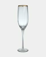 Gold Rim 7 x 7 x 26cm Champagne Flute