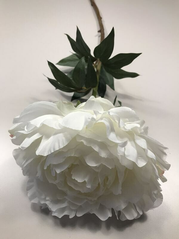 87cm White Peony