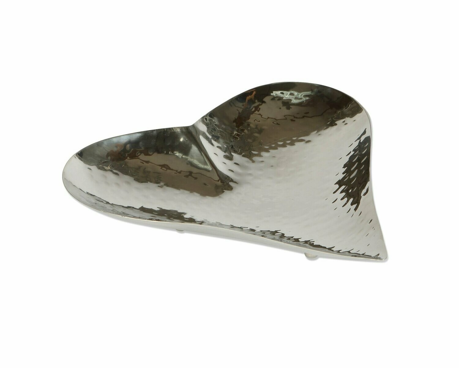 Small Champagne Hammered Heart Dish