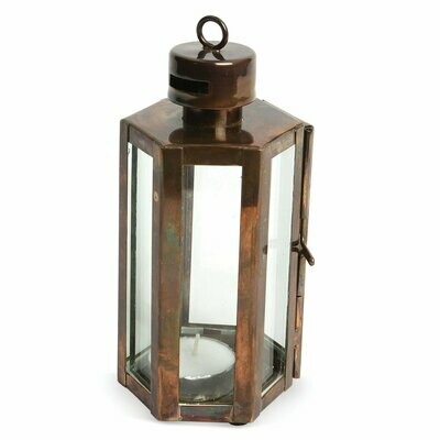 Mini Quarry Lantern - Burnished Copper Finish
