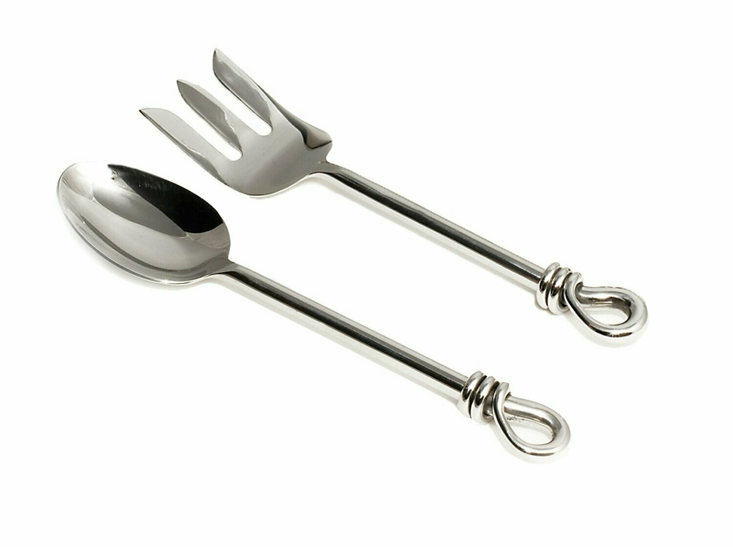 Polished Knot Salad Servers