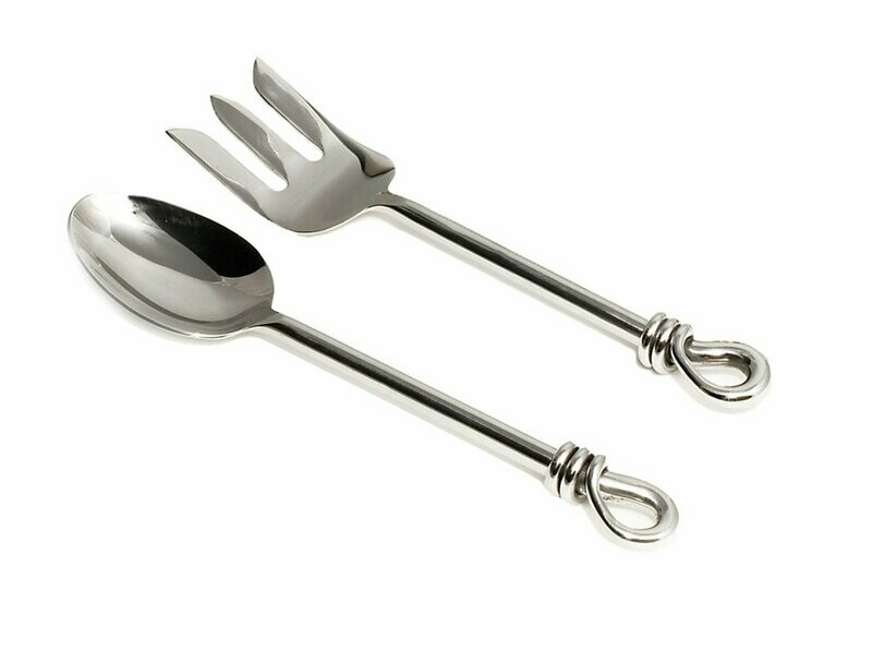 Polished Knot Salad Servers