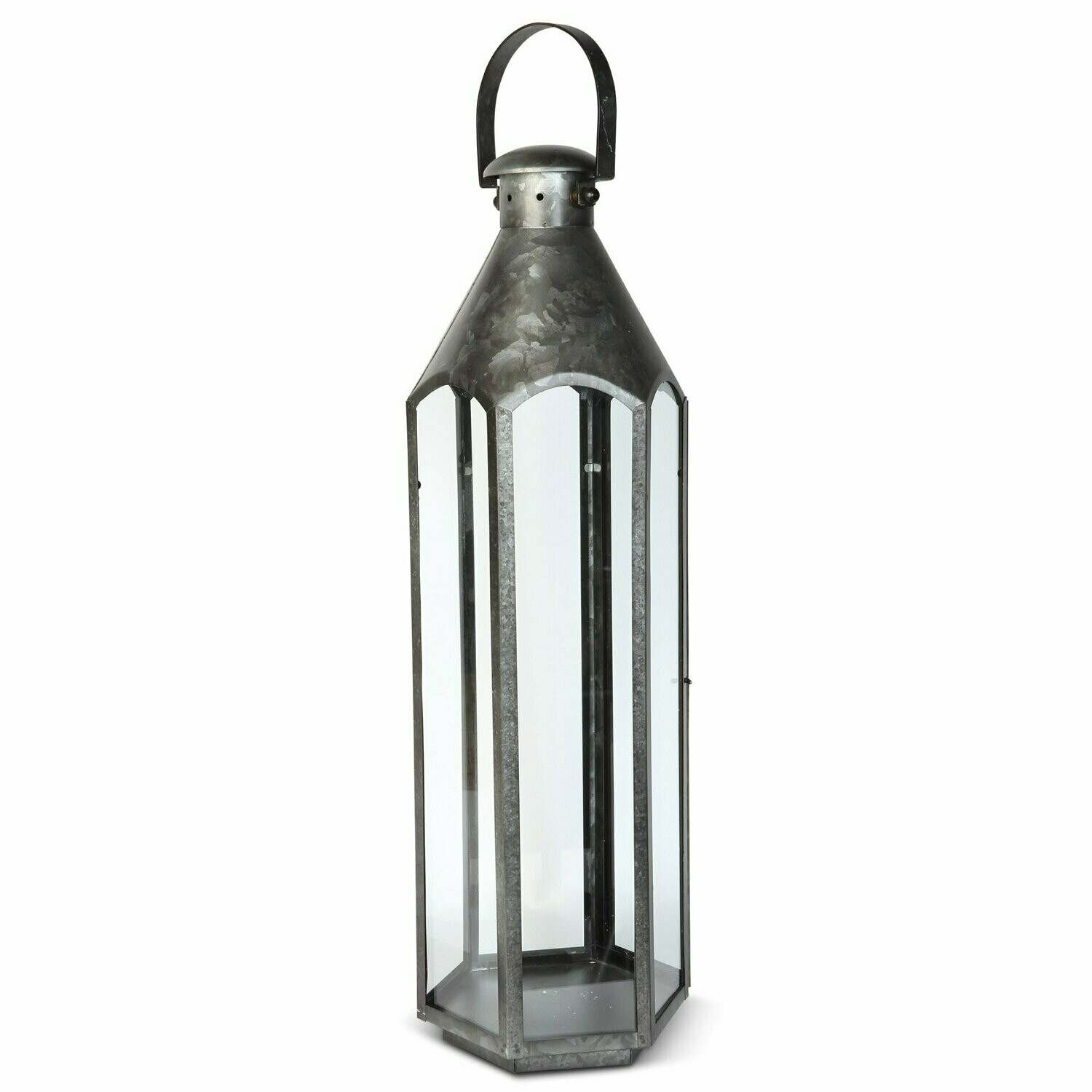 Belize Lantern Large - Galvanised Steel
