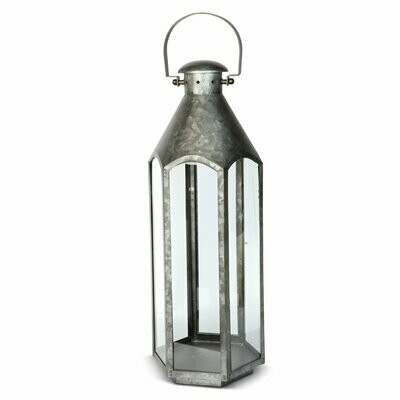 Belize Lantern Medium - Galvanised Steel