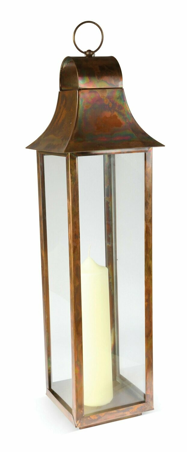 Large Tonto Lantern - Burnished Copper Finish