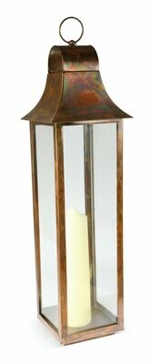 Large Tonto Lantern - Burnished Copper Finish