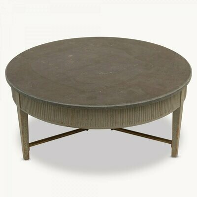 Grey Round Stone Top Coffee Table