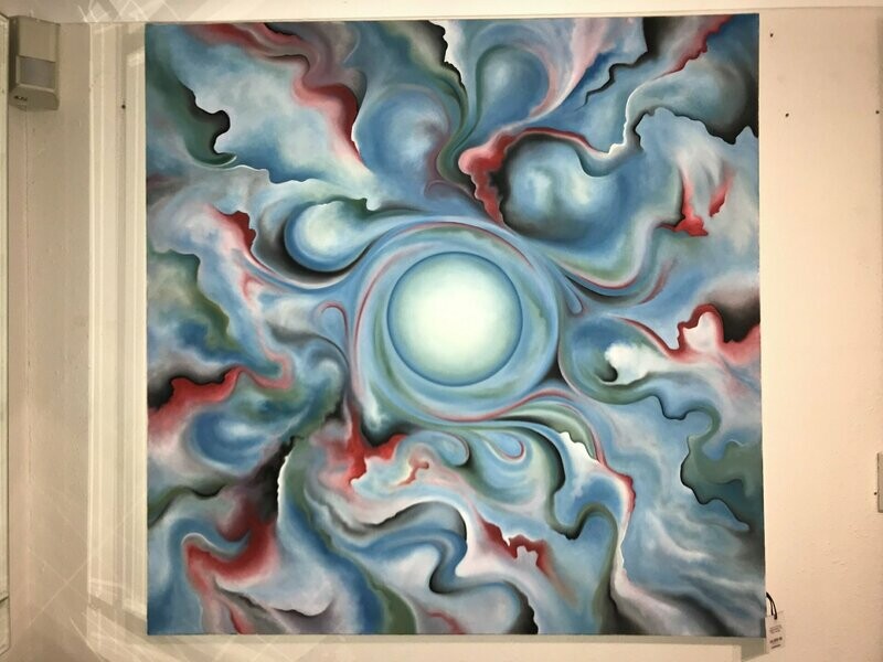 Ocular Oil Painting Original 90x90cm By Shawn Randall