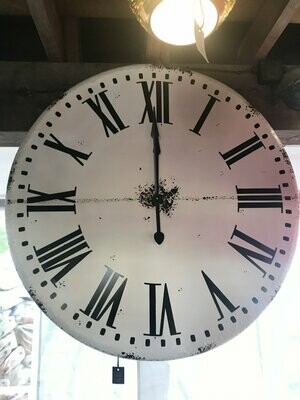 Fairfield White Rustic Iron Clock