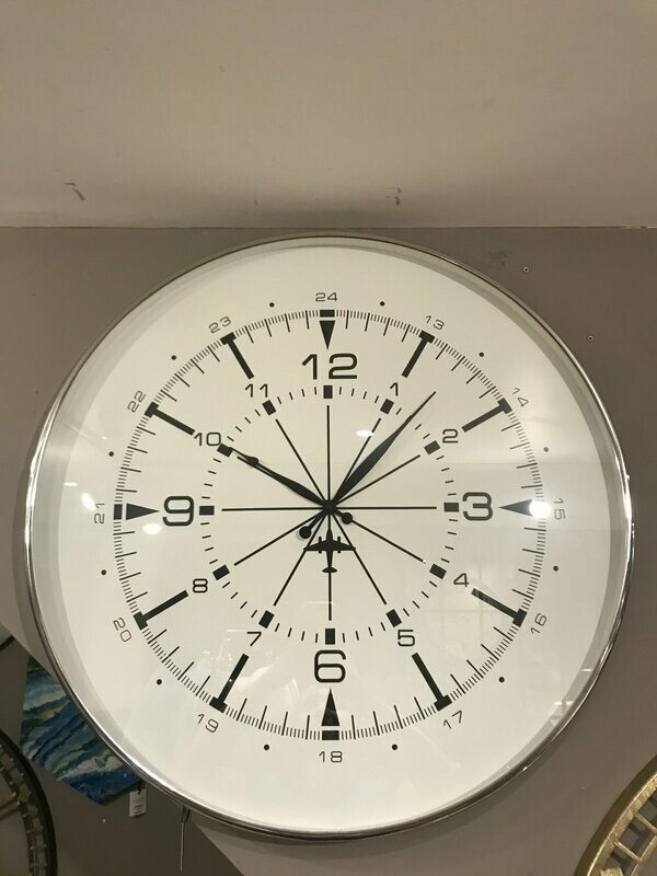Nickel Aviator Wall Clock