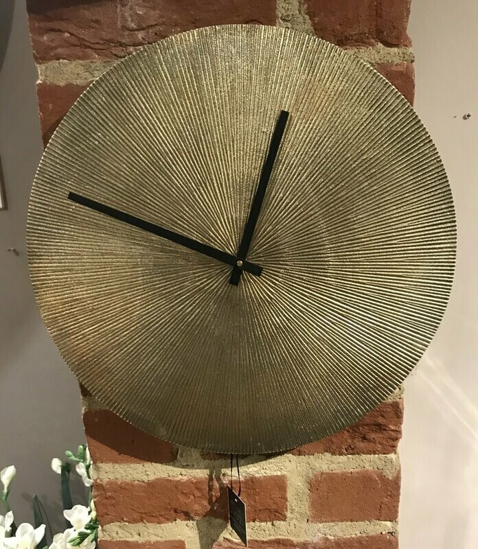 Antique Gold Starburst Aluminium Wall Clock