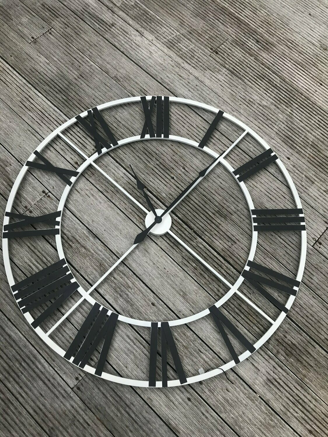 Black And White Large Skeleton Clock