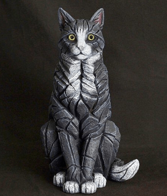 Cat Sitting - Black And White