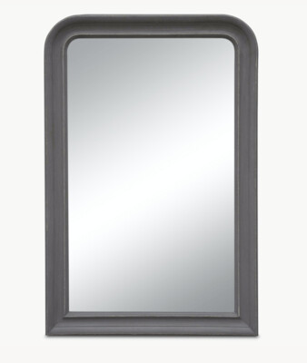 Large Grey Beveled Mirror