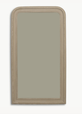 Grey Distressed Beaded Edge Mirror