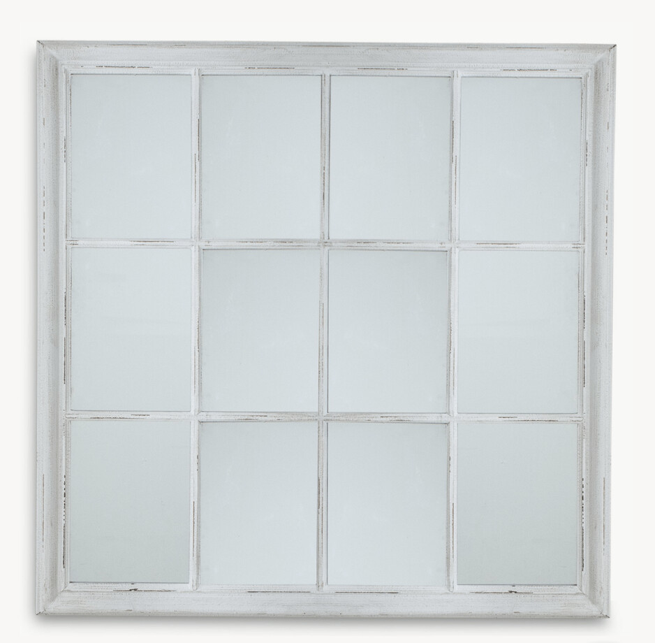 White Grid Mirror