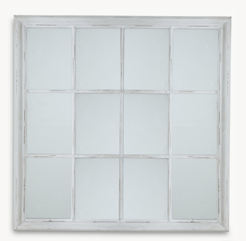 White Grid Mirror