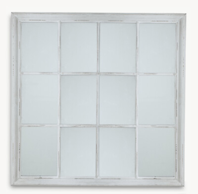 White Grid Mirror