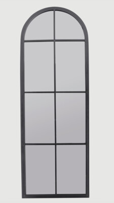 Tall Graphite Arch Mirror