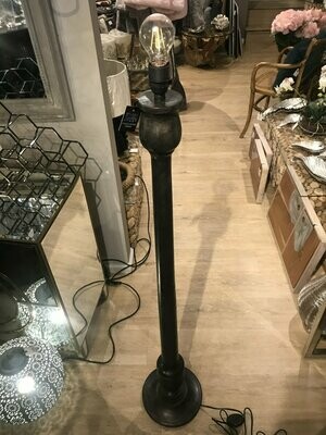 Antique Black Candlestick Floor Lamp