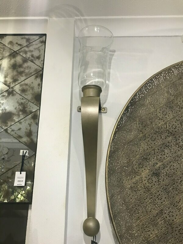 Small Painted Curved Candle Sconce