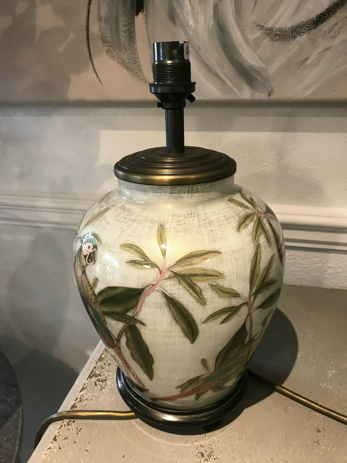 Parrot Small Glass Table Lamp