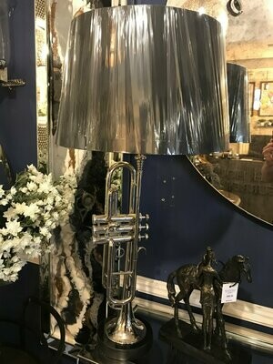 Trumpet Lamp With Black Shade