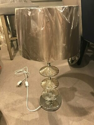 Metal And Lustre Glass Table Lamp