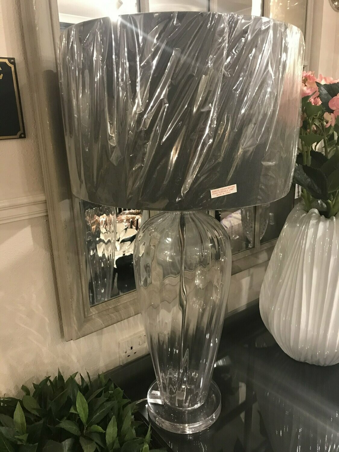 Glass Table Lamp With Shade