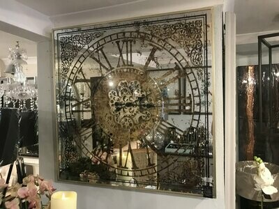 Large Wall Clock With Moving Cogs