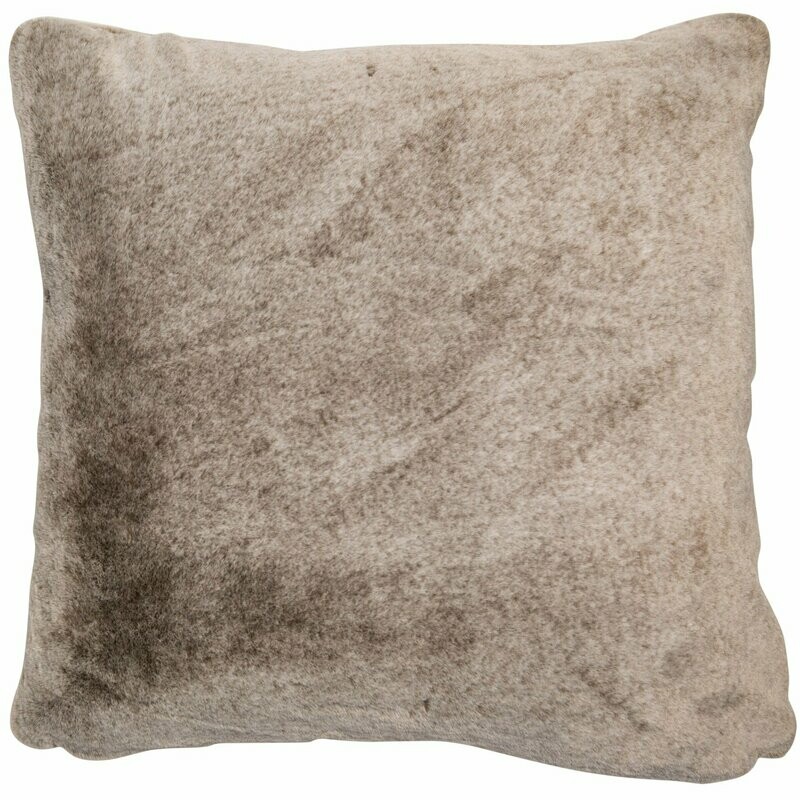 Taupe Super Soft Faux Fur Cushion 50x50