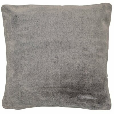 Grey Super Soft Faux Fur Cushion 50x50